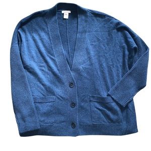 Sundance Blue 100% cashmere cardigan sweater